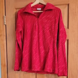 Columbia Women’s Glacial IV 1/4 Zip Fleece Pullover - Red/Pink Space Dye